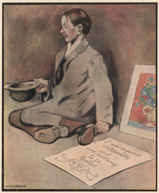 Päällystaiteilija, "Kuparit värillisille liiduille" (värinen lito) tekijältä William Dacres Adams