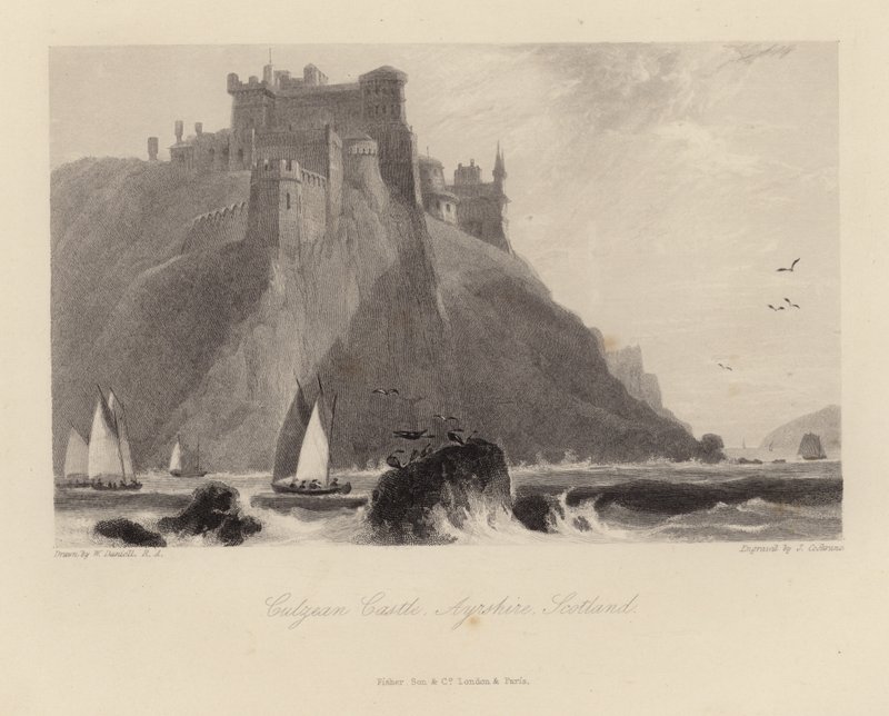 Culzeanin linna Ayrshiressä Skotlannissa tekijältä William Daniell