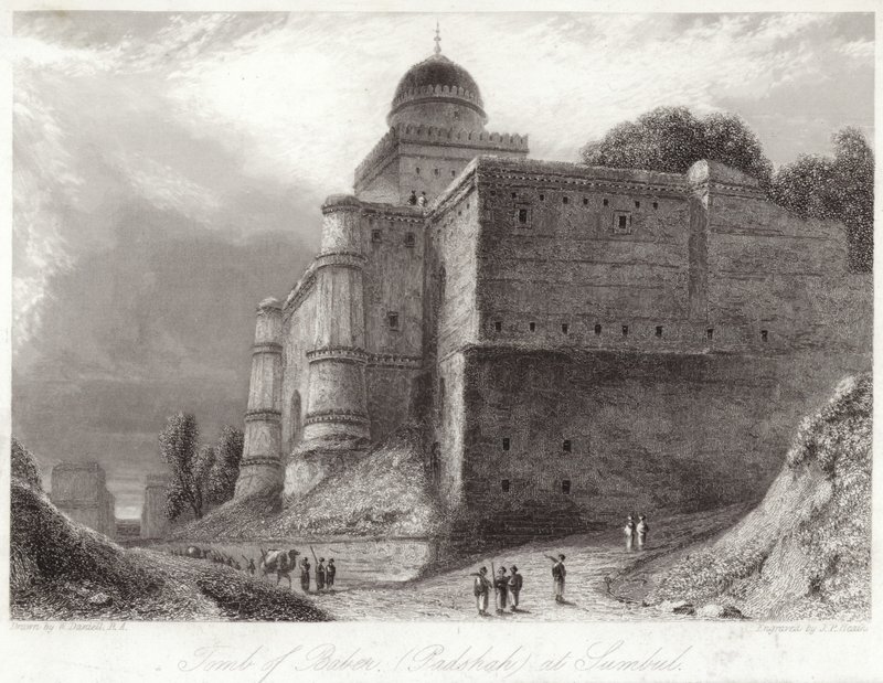 Baberin hauta Sumbul Baburissa tekijältä William Daniell