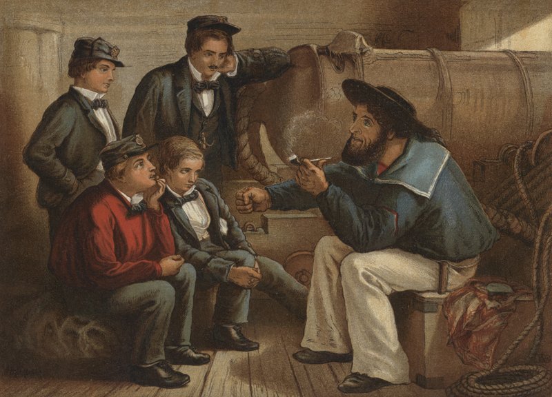 Vanha merimiehen lanka (chromolitho) tekijältä William Dickes