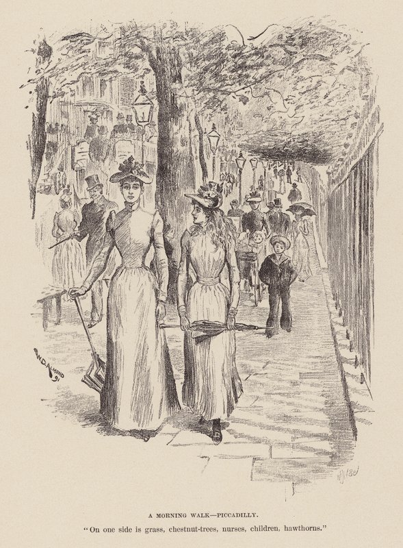 Aamukävely, Piccadilly (kaiverrus) tekijältä William Douglas Almond