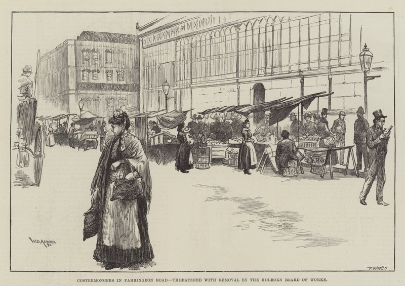 Costermongers Farringdon Roadilla, jota Holbornin työhallitus uhkasi poistaa tekijältä William Douglas Almond