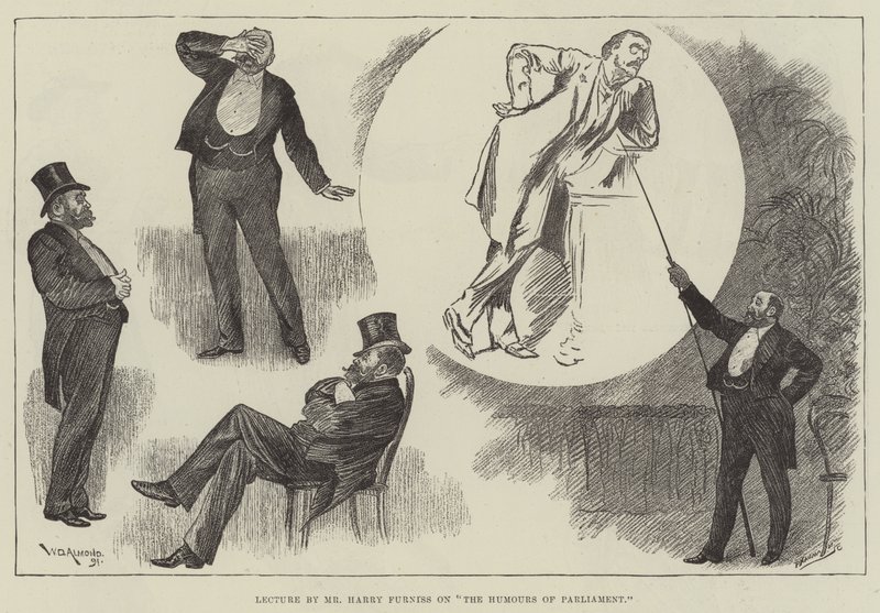Harry Furnissin luento aiheesta The Humors of Parliament tekijältä William Douglas Almond