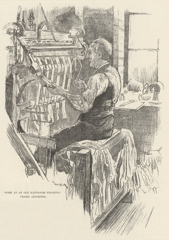 Työskentele Old Handloom Stocking-Framessa, Leicester tekijältä William Douglas Almond