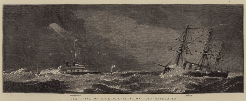 HMS Devastationin merioikeudenkäynti Berehavenin edustalla tekijältä William Edward Atkins
