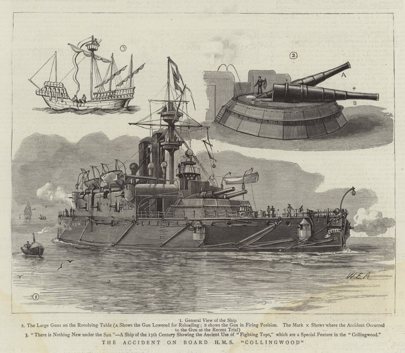 Onnettomuus HMS Collingwoodissa tekijältä William Edward Atkins
