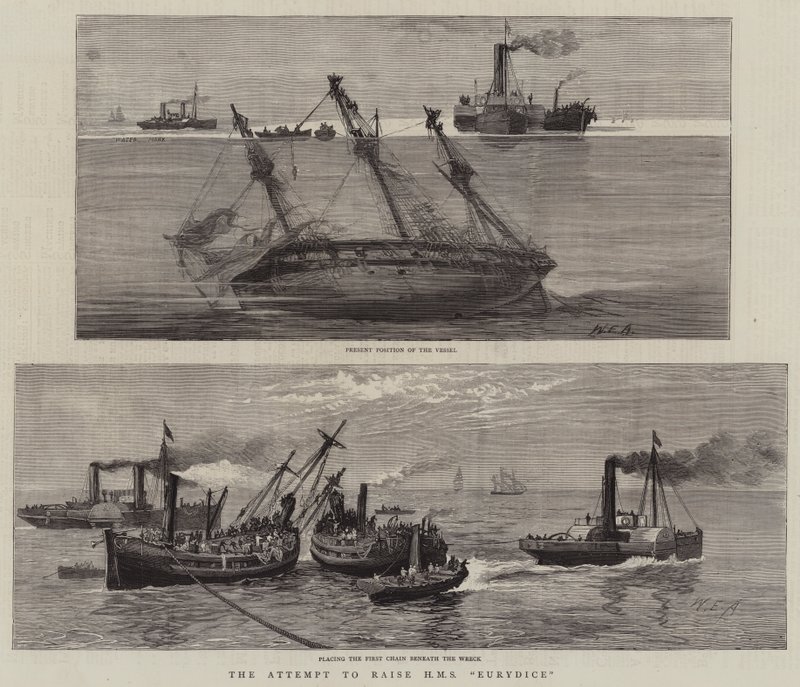 Yritys nostaa HMS Eurydicea tekijältä William Edward Atkins