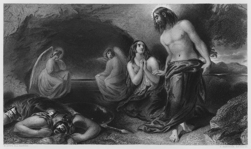 Hauta, kuvasta Vernonin galleriassa (kaiverrus) tekijältä William Etty