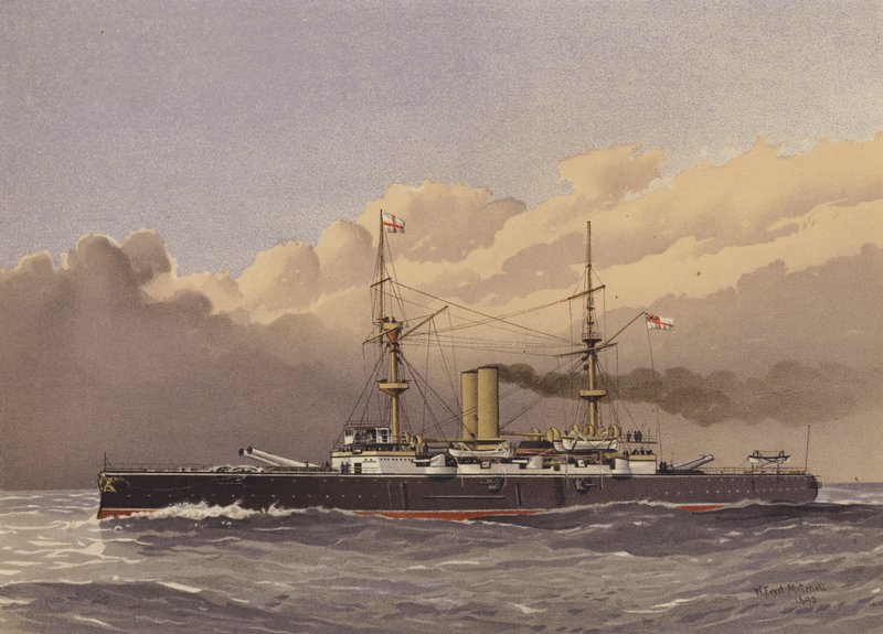 HMS Royal Sovereign, 1. luokan taistelulaiva tekijältä William Frederick Mitchell