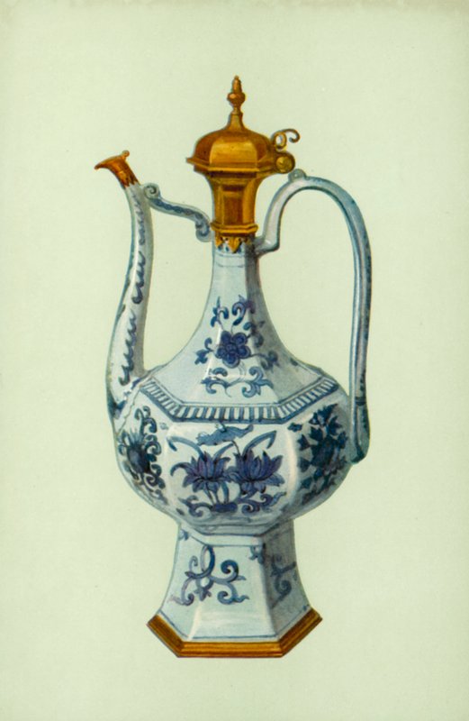 Ewer, Wan Li aikakausi, kiina, Augsburg Mount (väri litho) tekijältä William Gibb