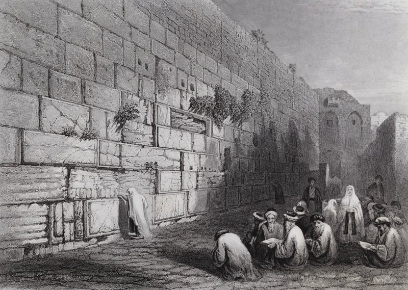 Juutalaiset" Itkupaikka, Jerusalem tekijältä William H. Bartlett