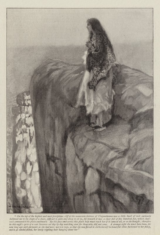 H Rider Haggardin kuvitus Swallow, A Tale of the Great Trek tekijältä William Hatherell