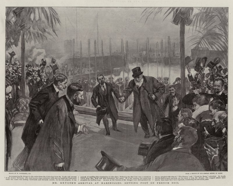 Mr Kruggerin saapuminen Marseilleen ja jalkansa Ranskan maaperälle tekijältä William Hatherell