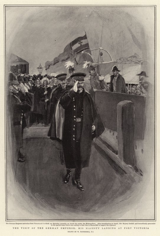 Saksan keisarin vierailu, Hänen Majesteettinsa maihinnousu Port Victoriassa tekijältä William Hatherell