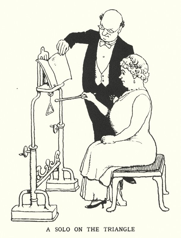 Solo kolmiossa (litho) tekijältä William Heath Robinson