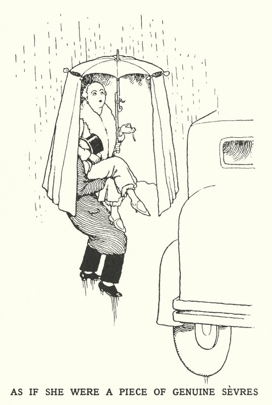Ikään kuin hän olisi pala aitoa sevreä (litho) tekijältä William Heath Robinson
