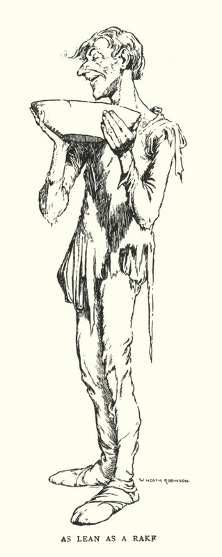 Laiha kuin harava (litho) tekijältä William Heath Robinson