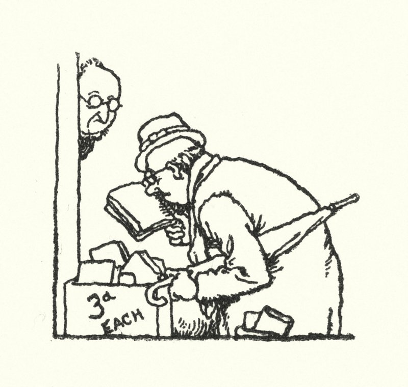 Selaaminen (litho) tekijältä William Heath Robinson