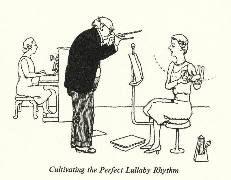 Täydellisen kehtolaulurytmin kehittäminen (litho) tekijältä William Heath Robinson