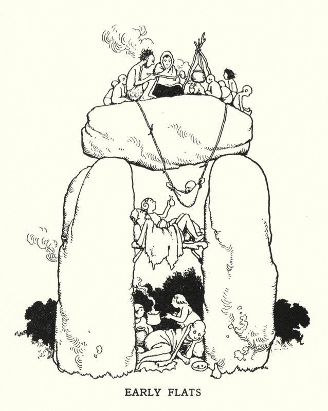 Early Flats (litho) tekijältä William Heath Robinson