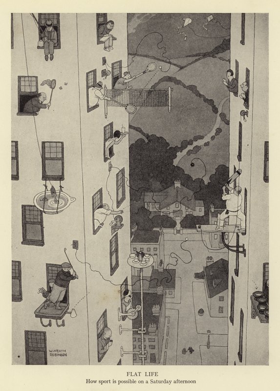 Tasainen elämä, kuinka urheilu on mahdollista lauantai-iltapäivänä tekijältä William Heath Robinson