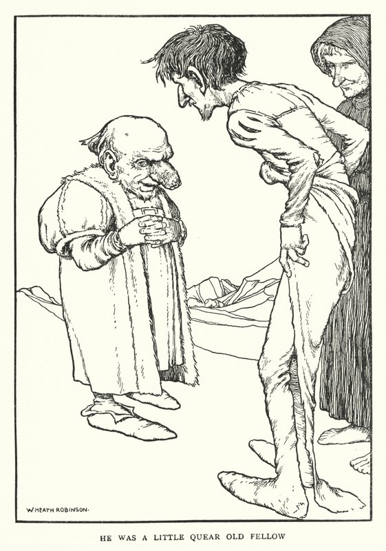 Hän oli vähän outo vanha kaveri (litho) tekijältä William Heath Robinson