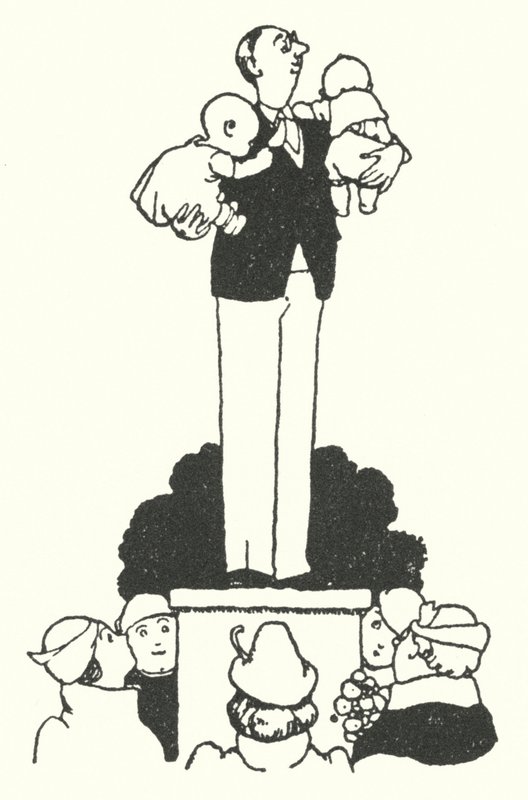 Kuinka olla täydellinen aviomies (litho) tekijältä William Heath Robinson