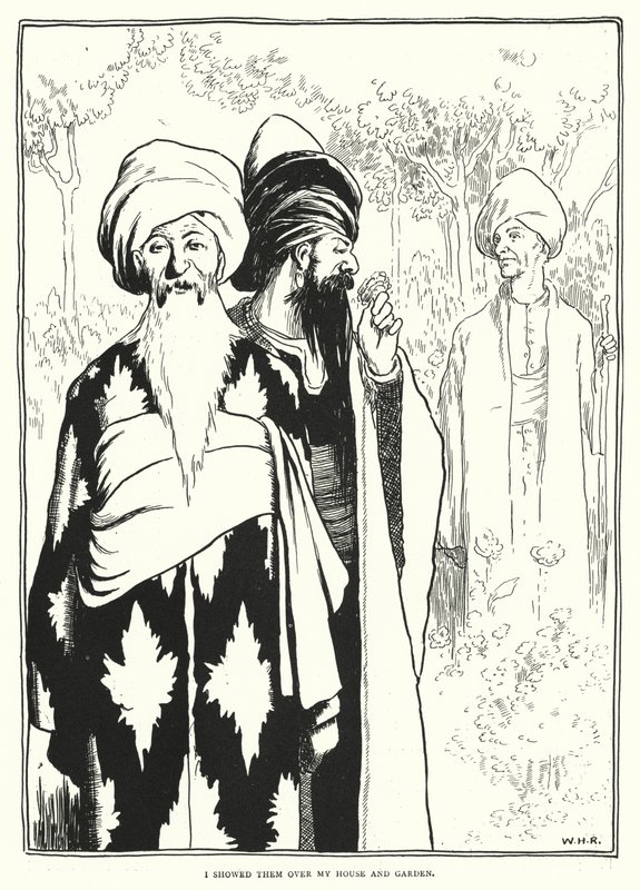 Näytin ne taloni ja puutarhani yli (kaiverrus) tekijältä William Heath Robinson