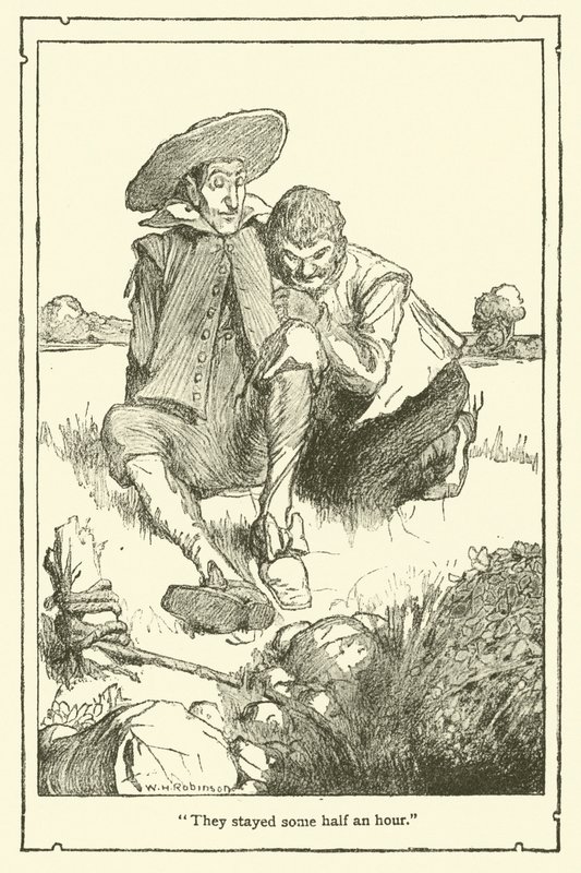 Kuvitus Don Quijotelle (litho) tekijältä William Heath Robinson
