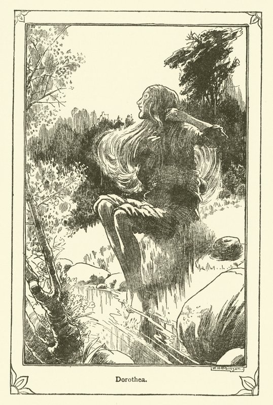Kuvitus Don Quijotelle (litho) tekijältä William Heath Robinson