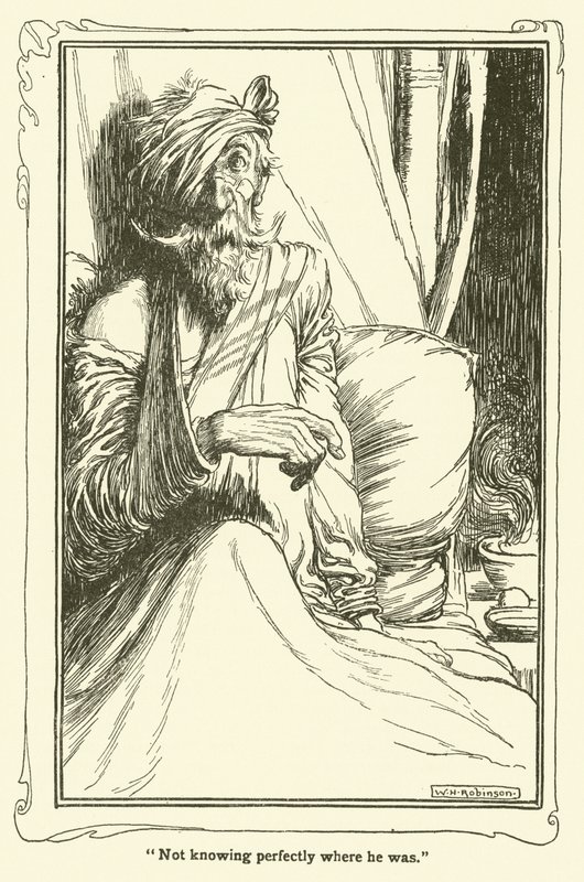 Kuvitus Don Quijotelle (litho) tekijältä William Heath Robinson