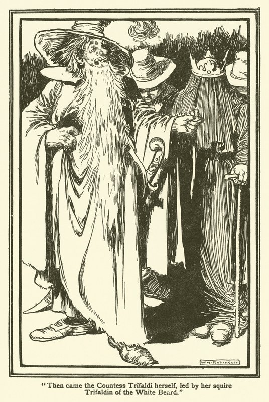 Kuvitus Don Quijotelle (litho) tekijältä William Heath Robinson