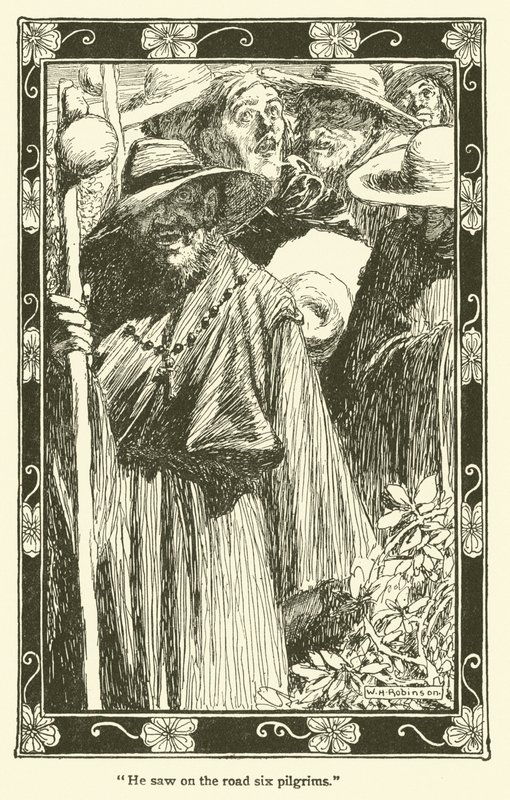 Kuvitus Don Quijotelle (litho) tekijältä William Heath Robinson
