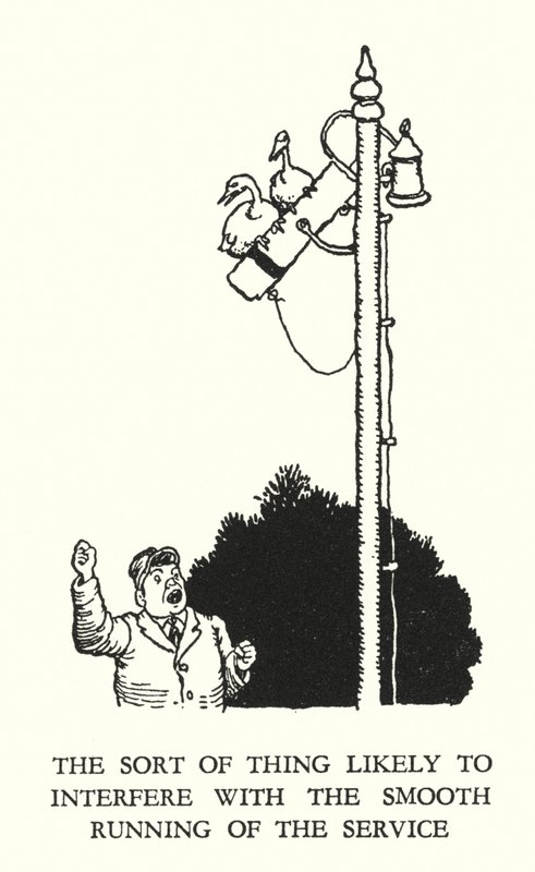 Kuvitus Railway Ribaldrylle, W Heath Robinson (litho) tekijältä William Heath Robinson