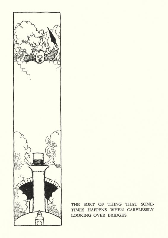 Kuvitus Railway Ribaldrylle, W Heath Robinson (litho) tekijältä William Heath Robinson