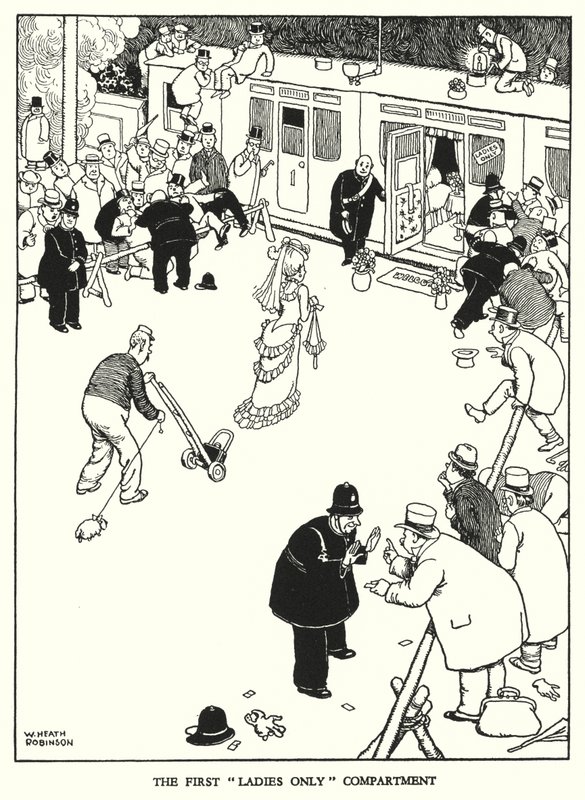 Kuvitus Railway Ribaldrylle, W Heath Robinson (litho) tekijältä William Heath Robinson