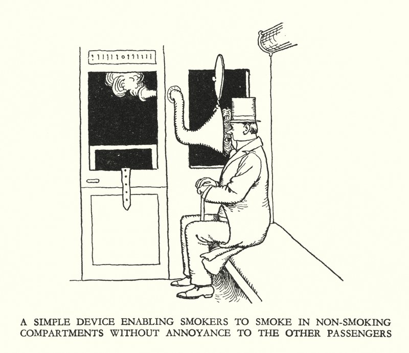 Kuvitus Railway Ribaldrylle, W Heath Robinson (litho) tekijältä William Heath Robinson
