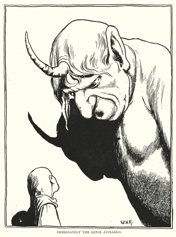 Heti genie ilmestyi (kaiverrus) tekijältä William Heath Robinson