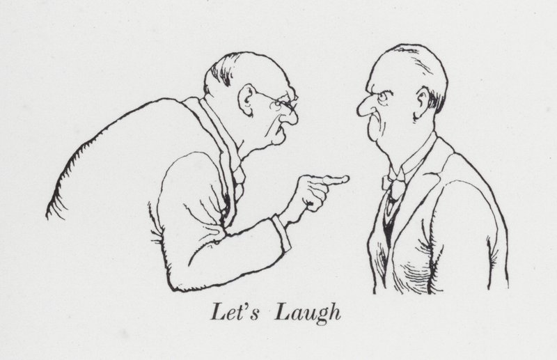 Naurataan (litho) tekijältä William Heath Robinson
