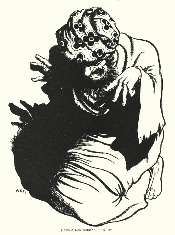 Kumarsi häntä (kaiverrus) tekijältä William Heath Robinson