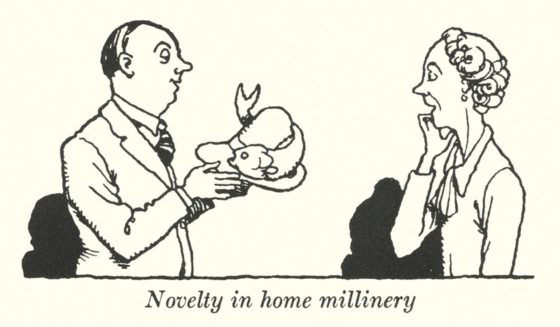 Uutuus kodin vaatteissa (litho) tekijältä William Heath Robinson