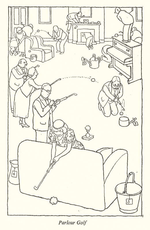 Parlour Golf (kivi) tekijältä William Heath Robinson