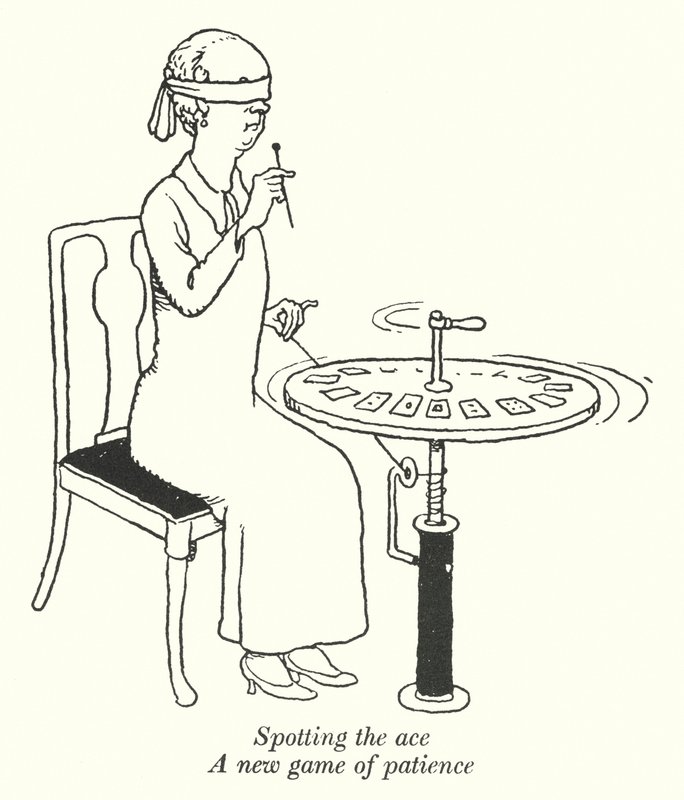 Ässän havaitseminen, uusi kärsivällisyyden peli (litho) tekijältä William Heath Robinson