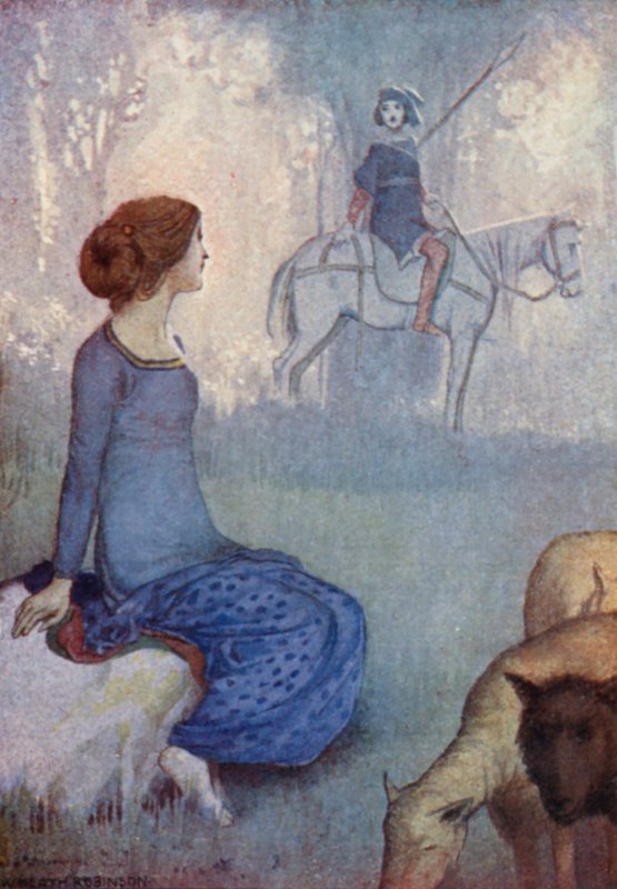 Tarinoita Chaucerista (värilitho) tekijältä William Heath Robinson