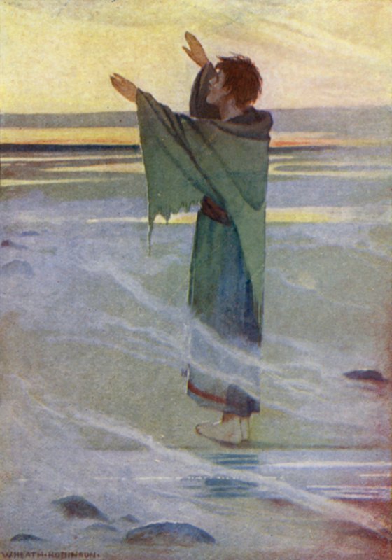 Tarinoita Chaucerista (värilitho) tekijältä William Heath Robinson