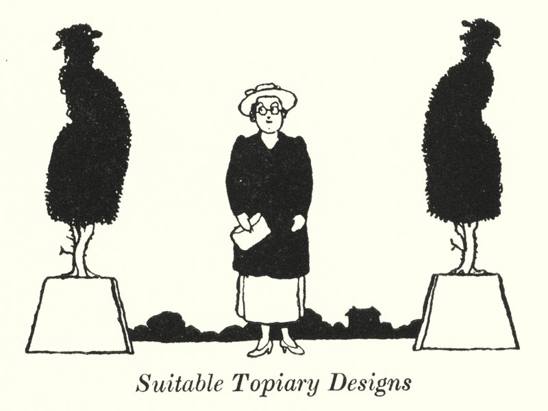 Sopivat Topiary-mallit (litho) tekijältä William Heath Robinson