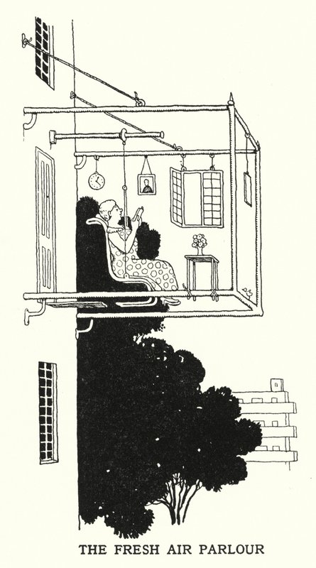 The Fresh Air Parlour (litho) tekijältä William Heath Robinson