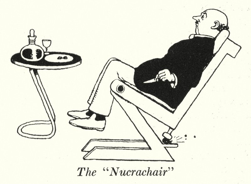 "Nukratuoli" (litho) tekijältä William Heath Robinson