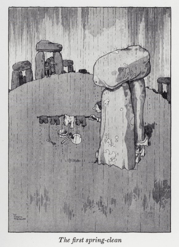 Ensimmäinen kevätpuhdistus (litho) tekijältä William Heath Robinson