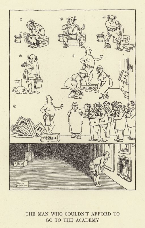 Mies, jolla ei ollut varaa mennä akatemiaan tekijältä William Heath Robinson
